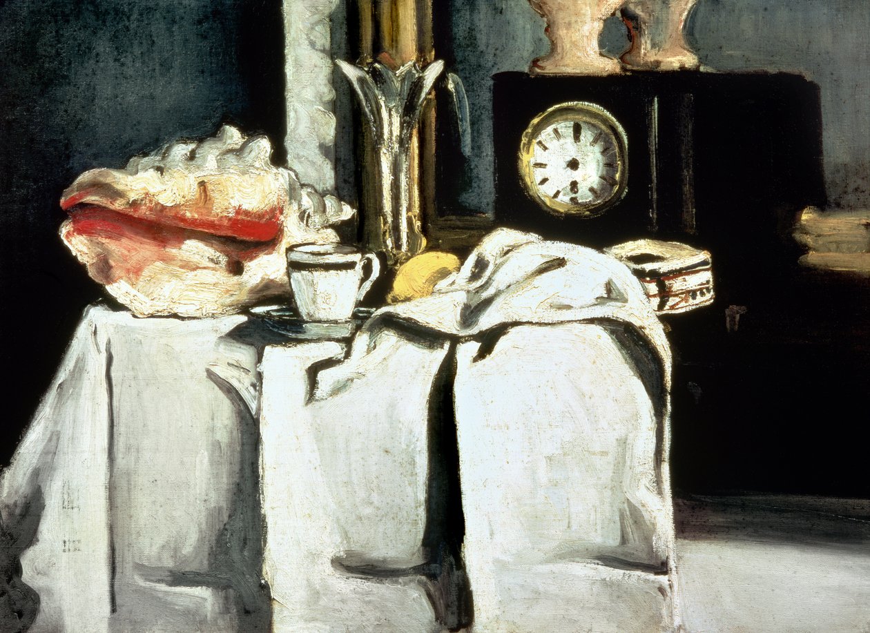 Zegar z czarnego marmuru, ok. 1870 r autorstwa Paul Cézanne