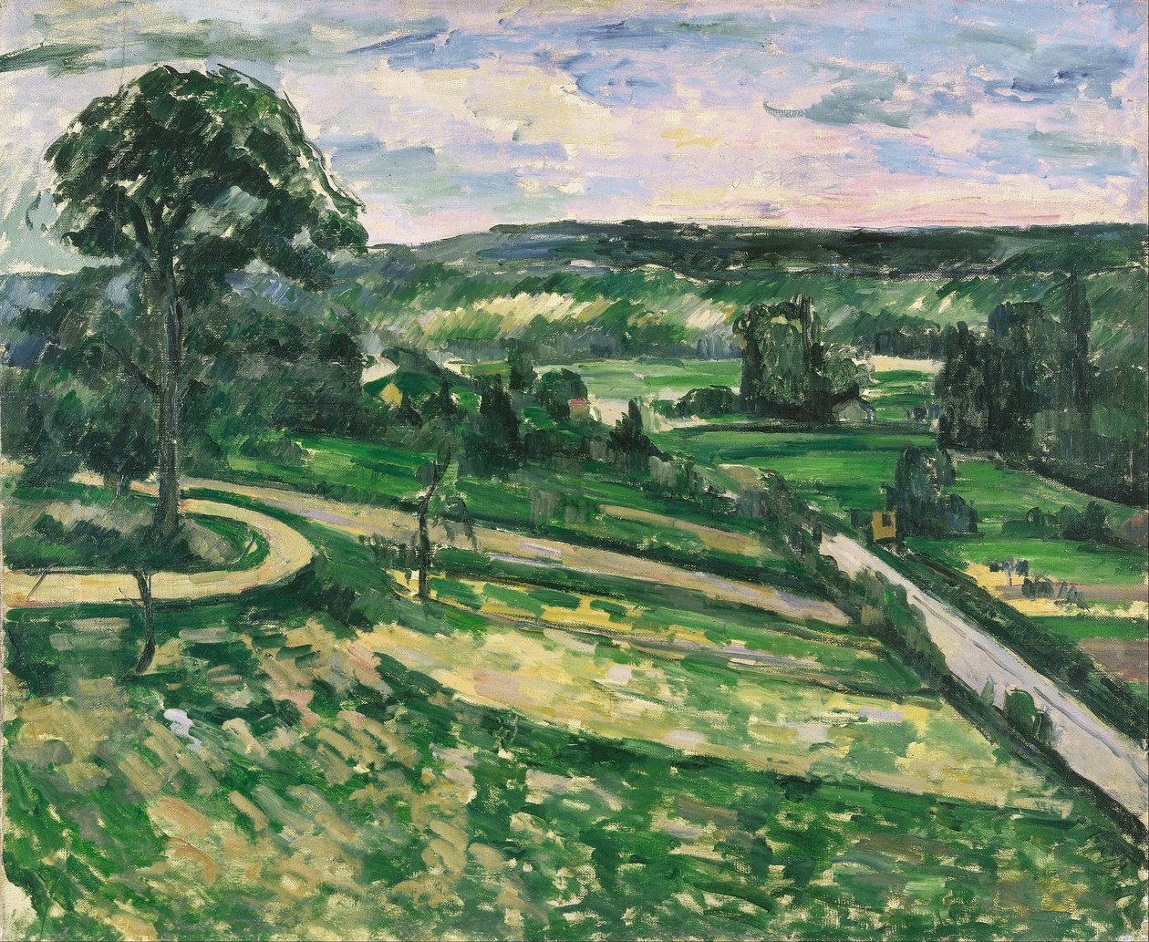 Drzewo przy zakręcie autorstwa Paul Cézanne