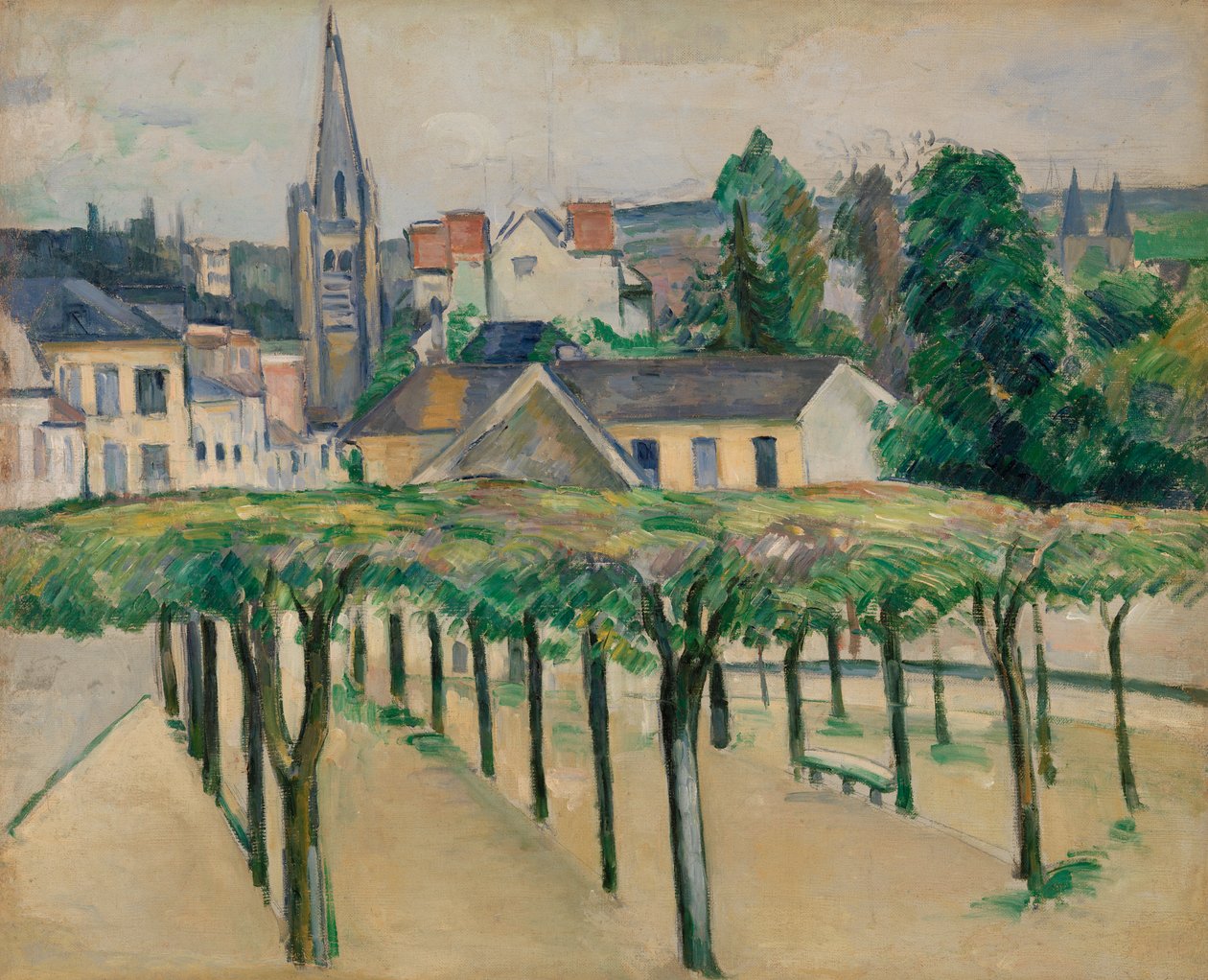 Plac Wiejski, ok. 1881 autorstwa Paul Cézanne