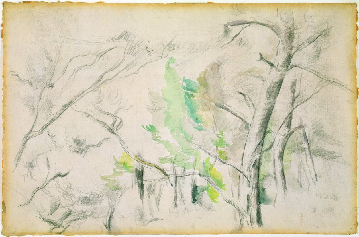Woodside (wc na papierze) autorstwa Paul Cézanne