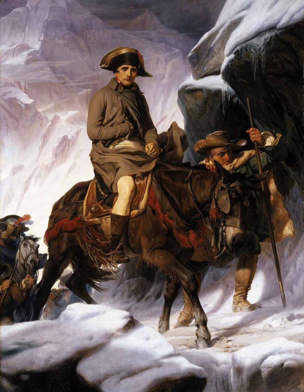 Napoleon przekraczający Alpy autorstwa Paul Delaroche