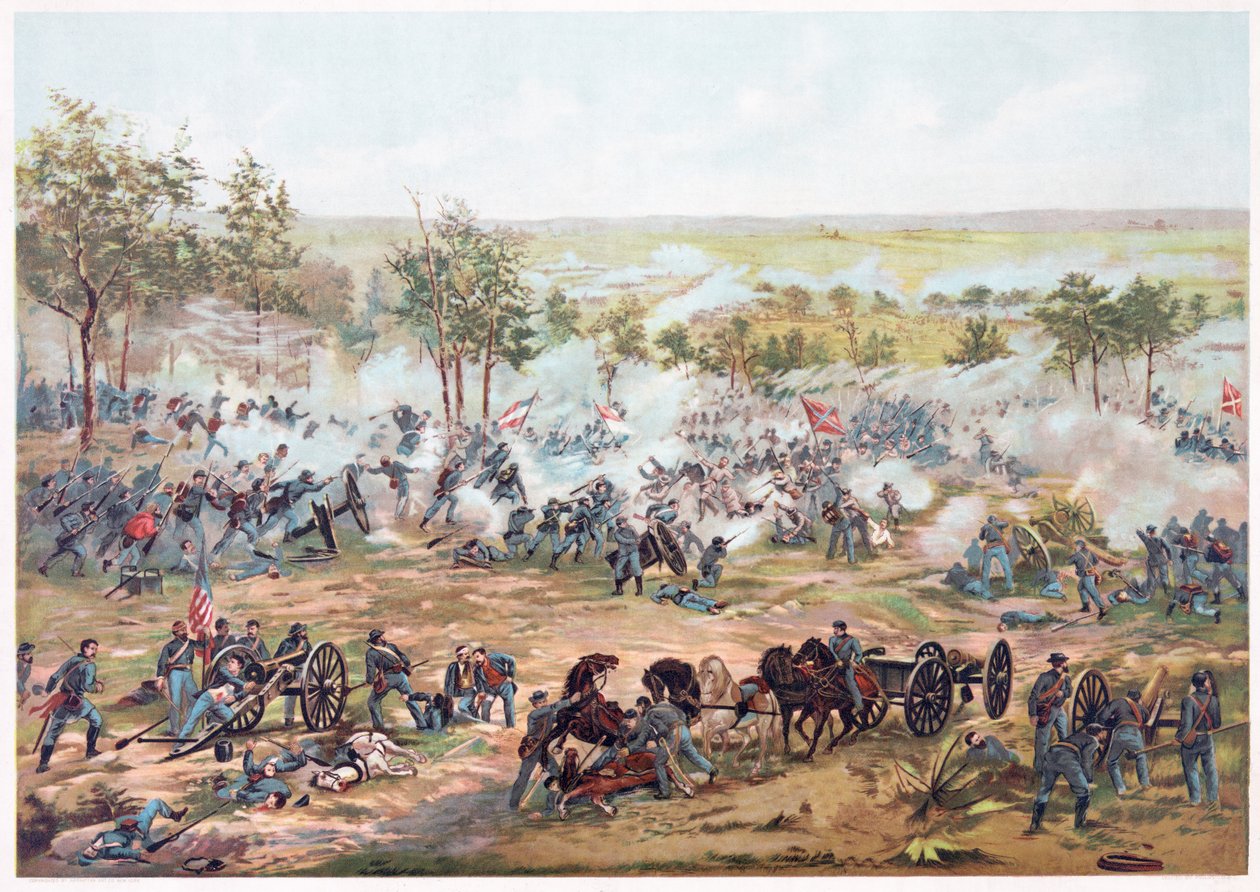 Bitwa pod Gettysburgiem, wyd. Kurz i Allison, 1891 autorstwa Paul Dominique Philippoteaux