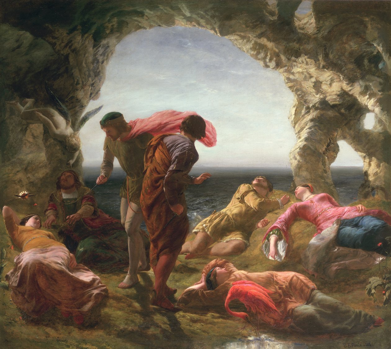 Scena z Burzy, 1856 autorstwa Paul Falconer Poole
