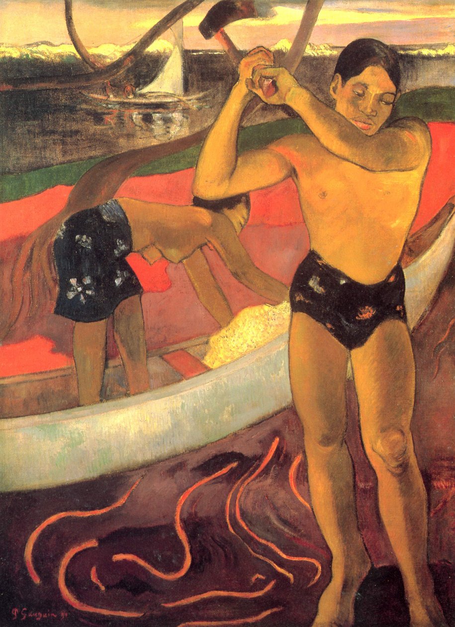 Człowiek z siekierą autorstwa Paul Gauguin