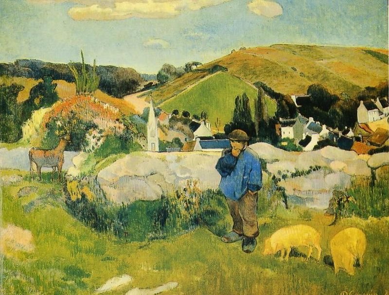 W Bretanii autorstwa Paul Gauguin