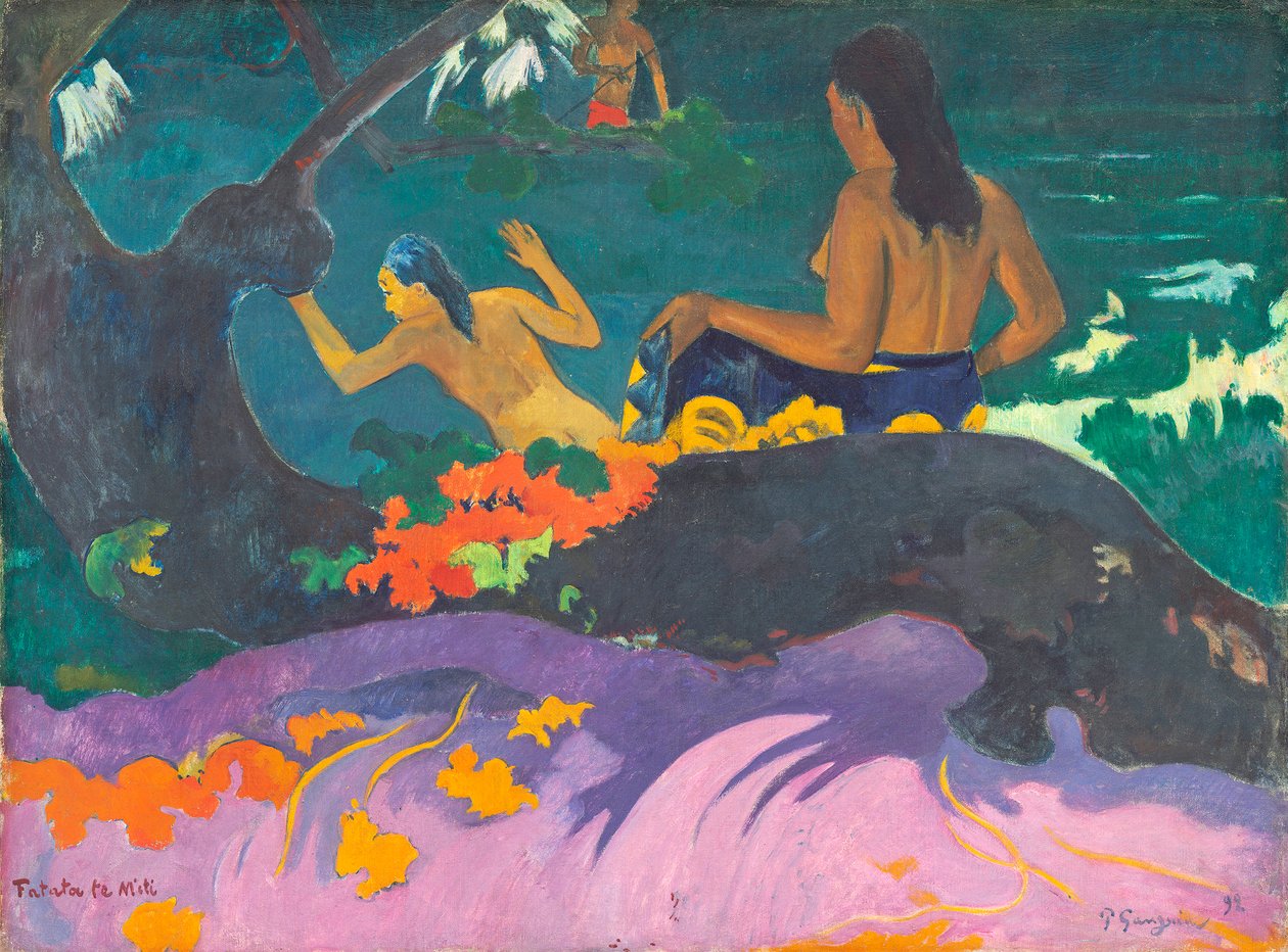Fatata te Miti (Nad morzem) 1892 autorstwa Paul Gauguin