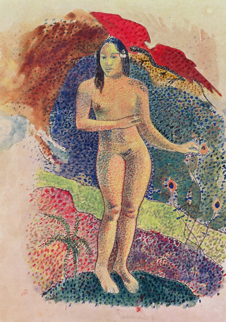 Kobieta tahitańska nago autorstwa Paul Gauguin