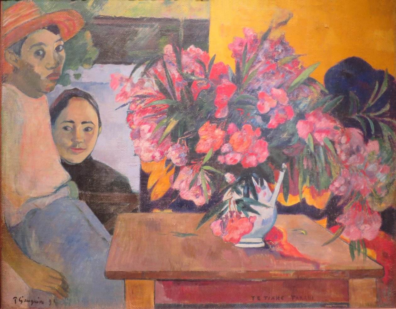 Duży bukiet z tahitańskimi dziećmi autorstwa Paul Gauguin