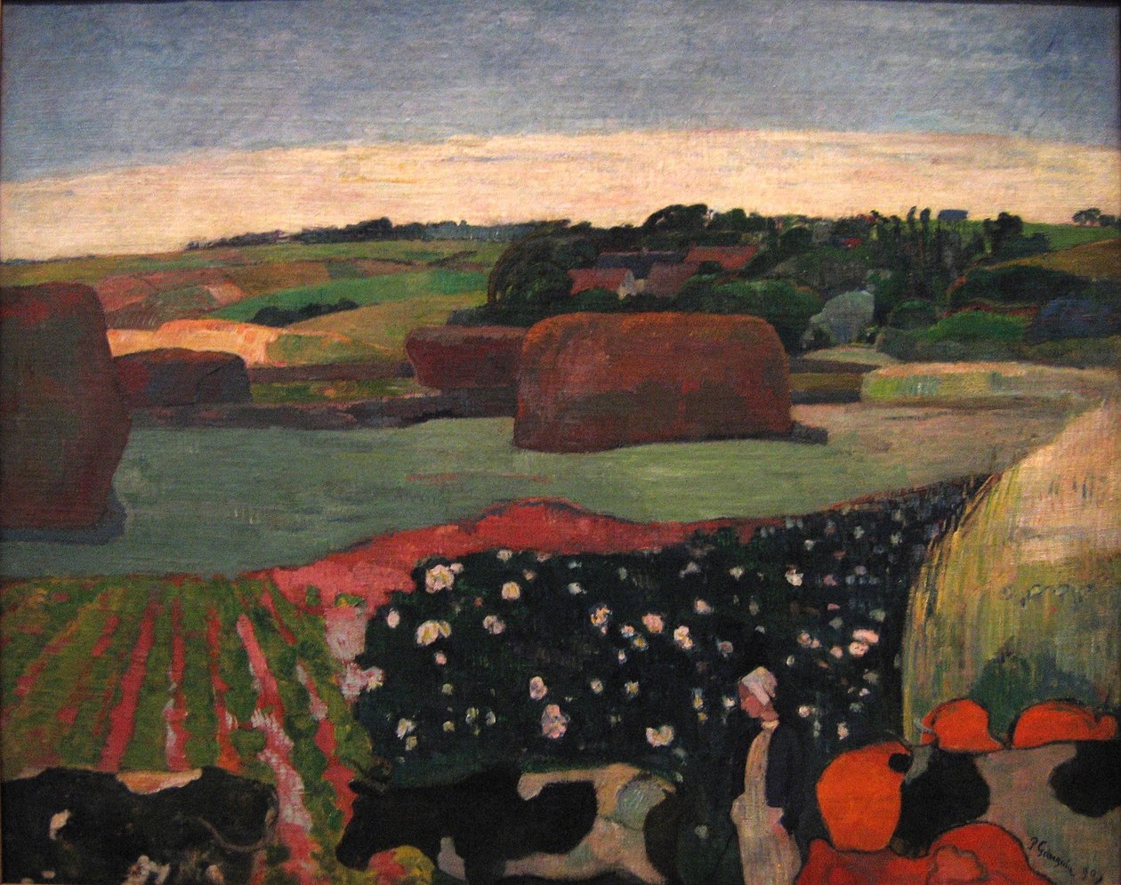 Stogi siana w Bretanii autorstwa Paul Gauguin