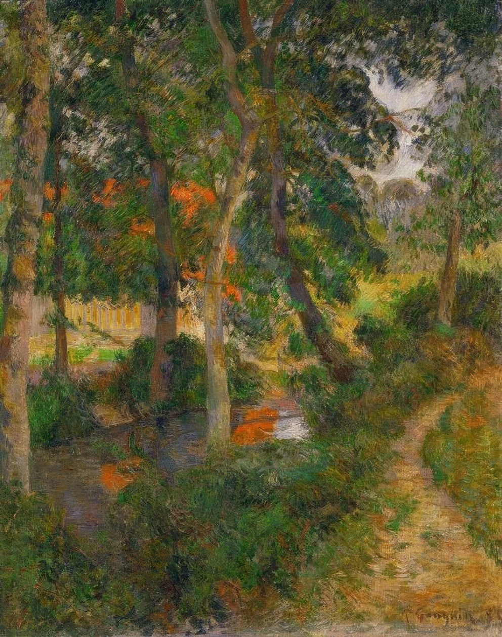 Ścieżka Ojca Jeana czy czerwone dachy autorstwa Paul Gauguin