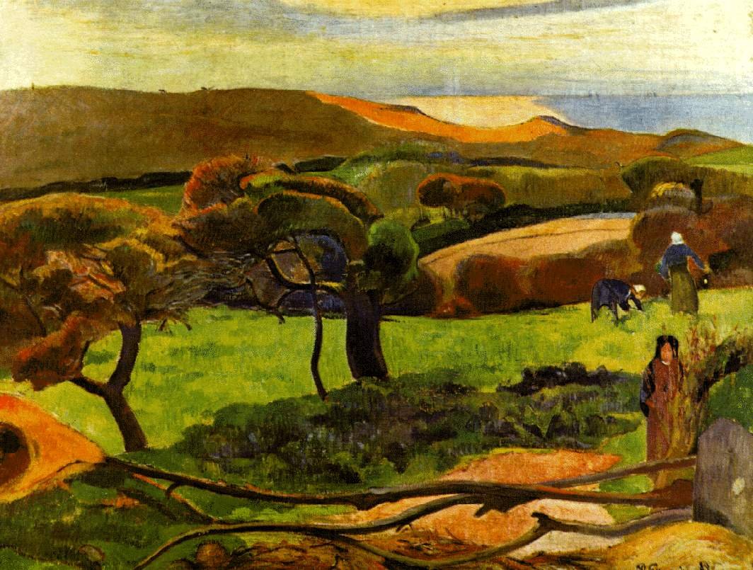 Krajobraz z Bretanii autorstwa Paul Gauguin