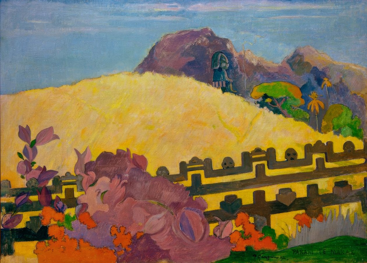 Dziedziniec jest mosiężny autorstwa Paul Gauguin