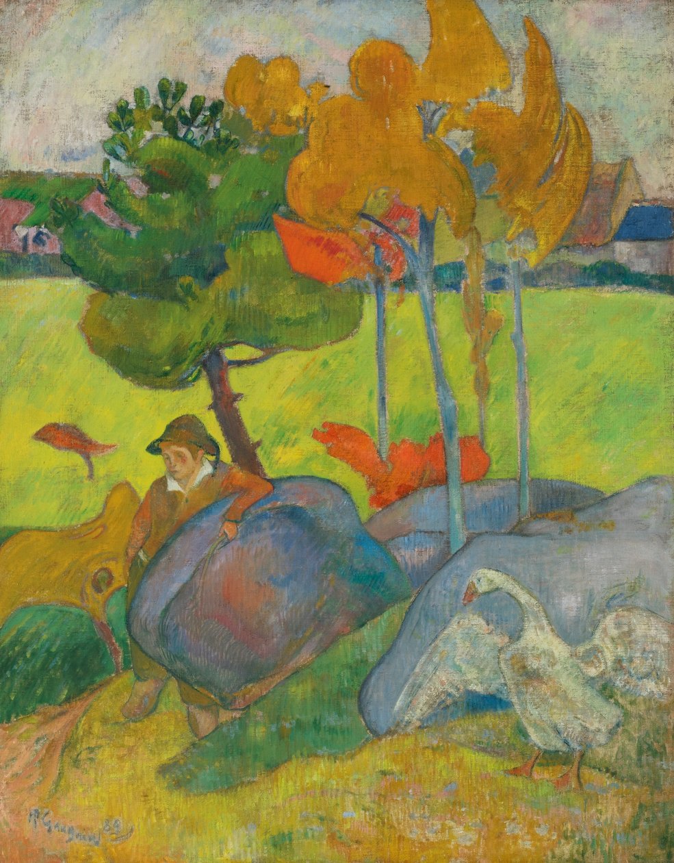 Mały Breton z gęsią autorstwa Paul Gauguin