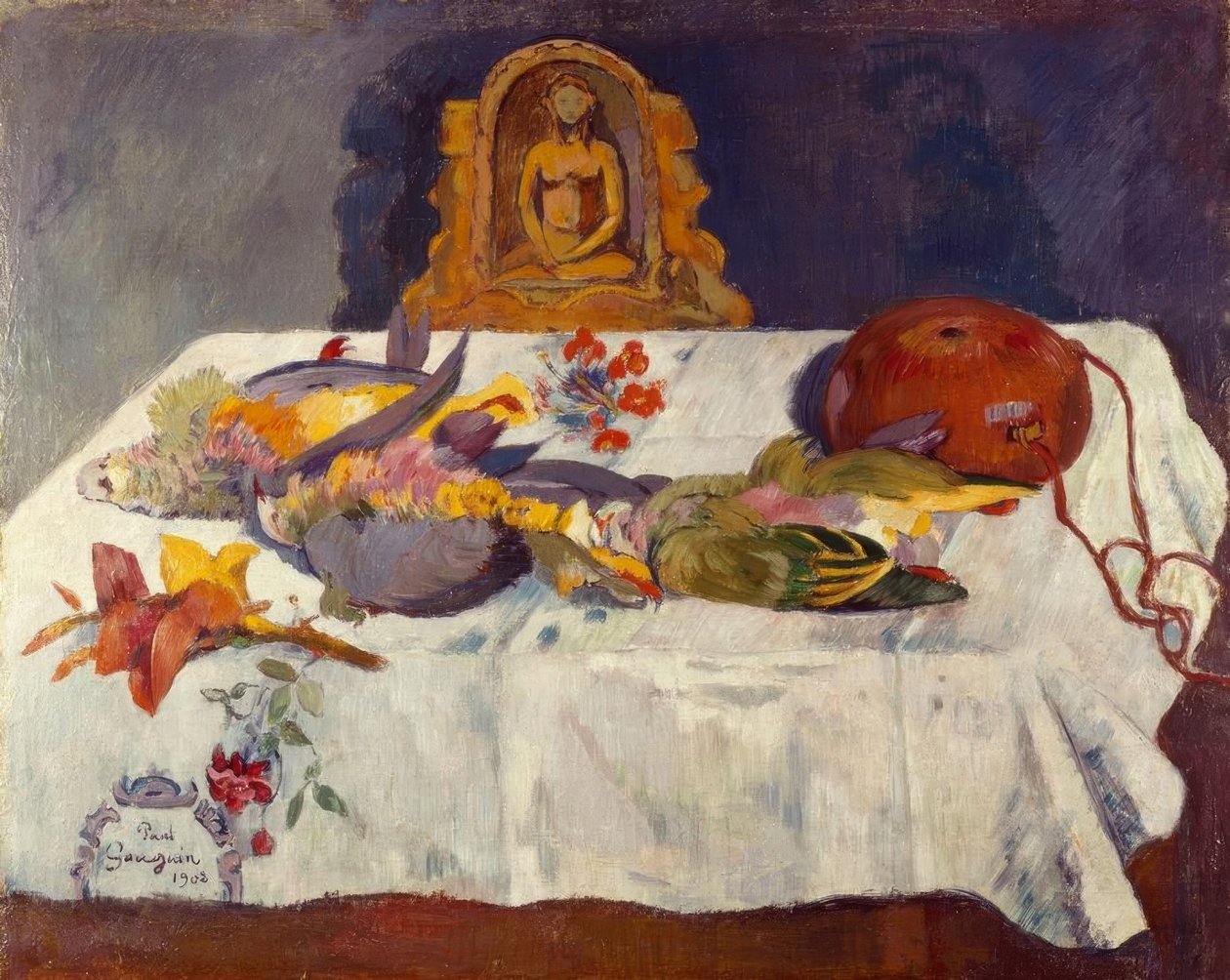 Martwa natura z egzotycznymi ptakami autorstwa Paul Gauguin