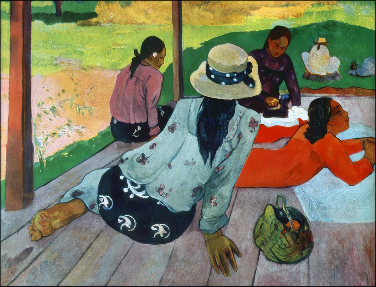 Tahiti: Siesta, Paul Gauguin (ok.1893) autorstwa Paul Gauguin