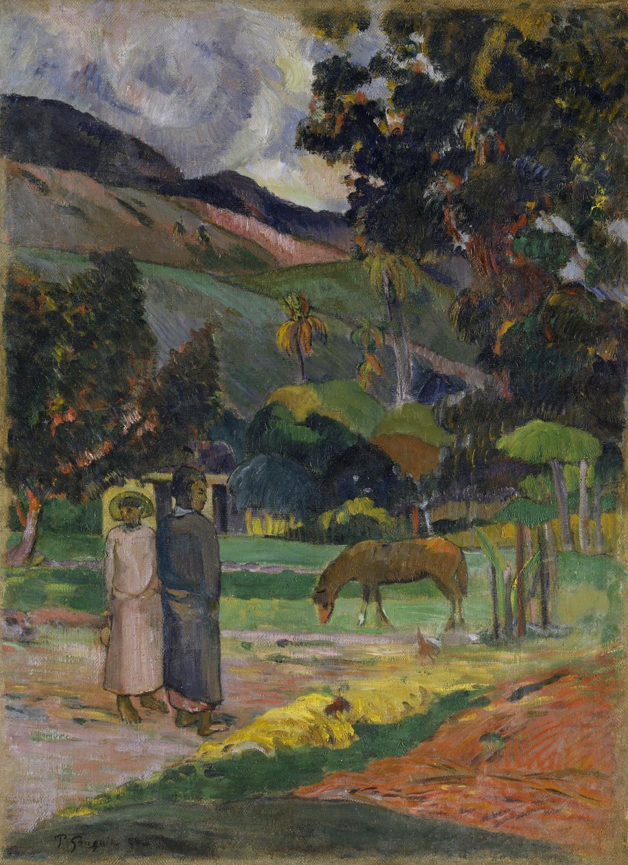 Krajobraz Tahiti autorstwa Paul Gauguin