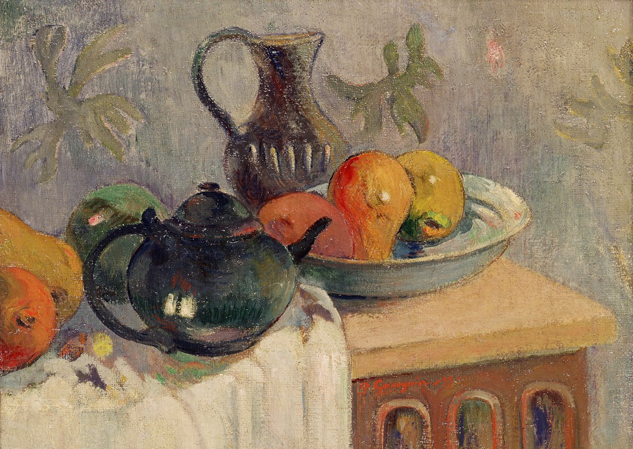 Czajnik, Dzbanek i Owoce, 1899 autorstwa Paul Gauguin