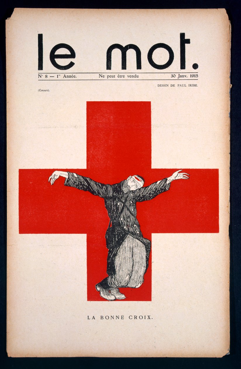 Dobry krzyż, plakat do „Le Mot”, sobota 30 stycznia 1915 autorstwa Paul Iribe
