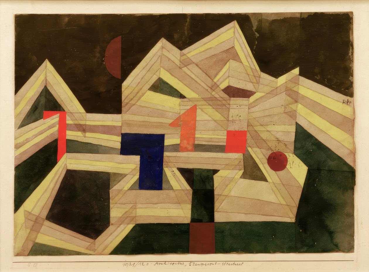 Architektura, przejrzysta strukturalna autorstwa Paul Klee