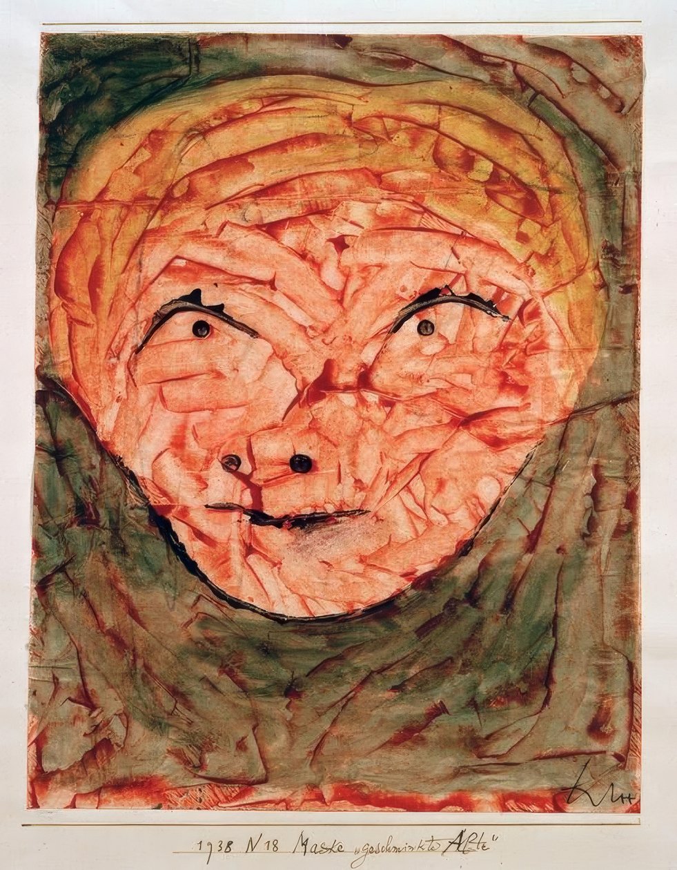 Maska (wymyślona stara kobieta) autorstwa Paul Klee