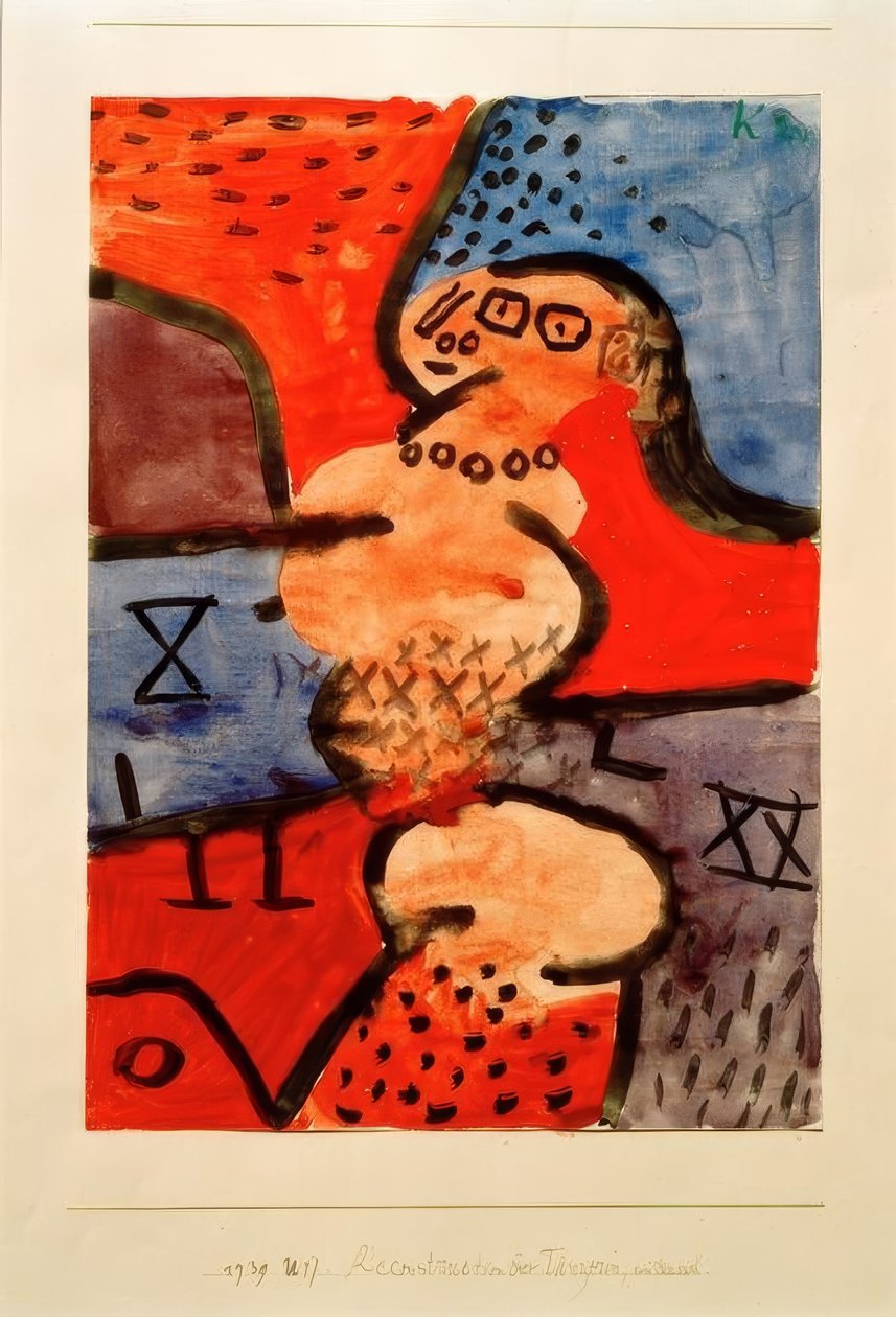 Rekonstrukcja tancerza, próba autorstwa Paul Klee