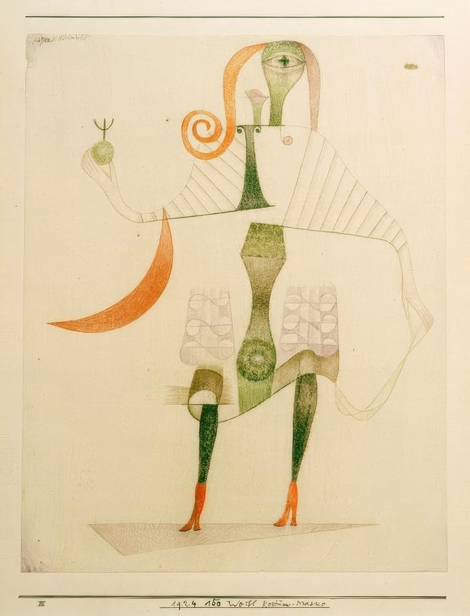 Płeć żeńska Maska kostiumowa autorstwa Paul Klee