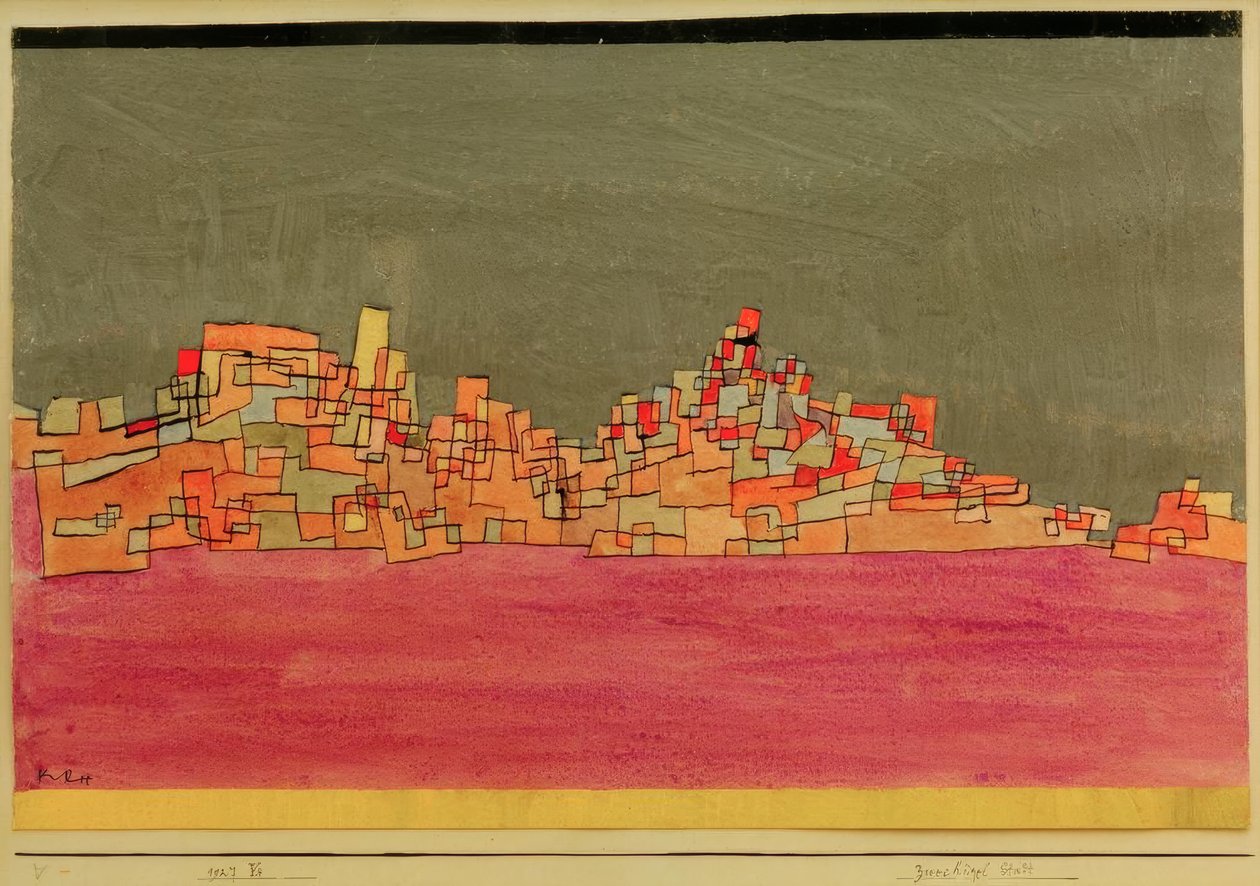 Miasto na dwóch wzgórzach autorstwa Paul Klee