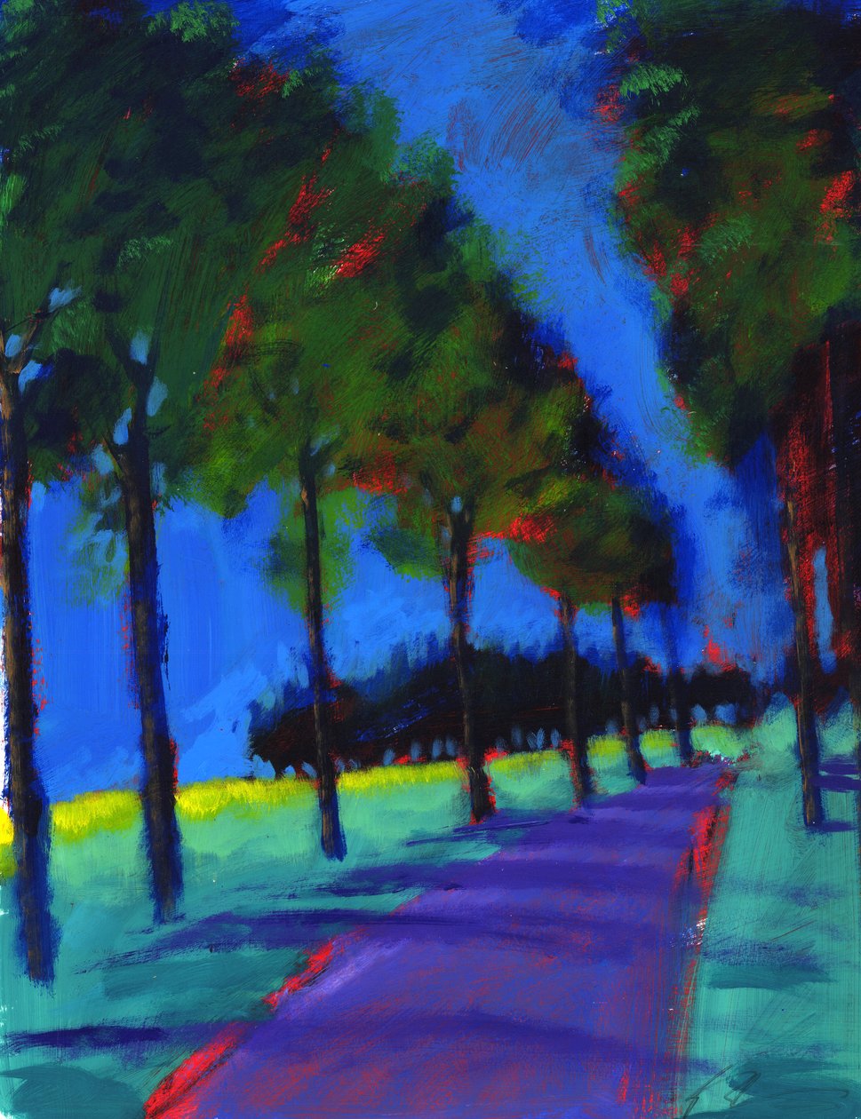Aleja, 2008 (akryl na płycie) autorstwa Paul Powis