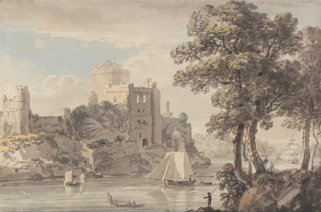 Zamek na rzece autorstwa Paul Sandby
