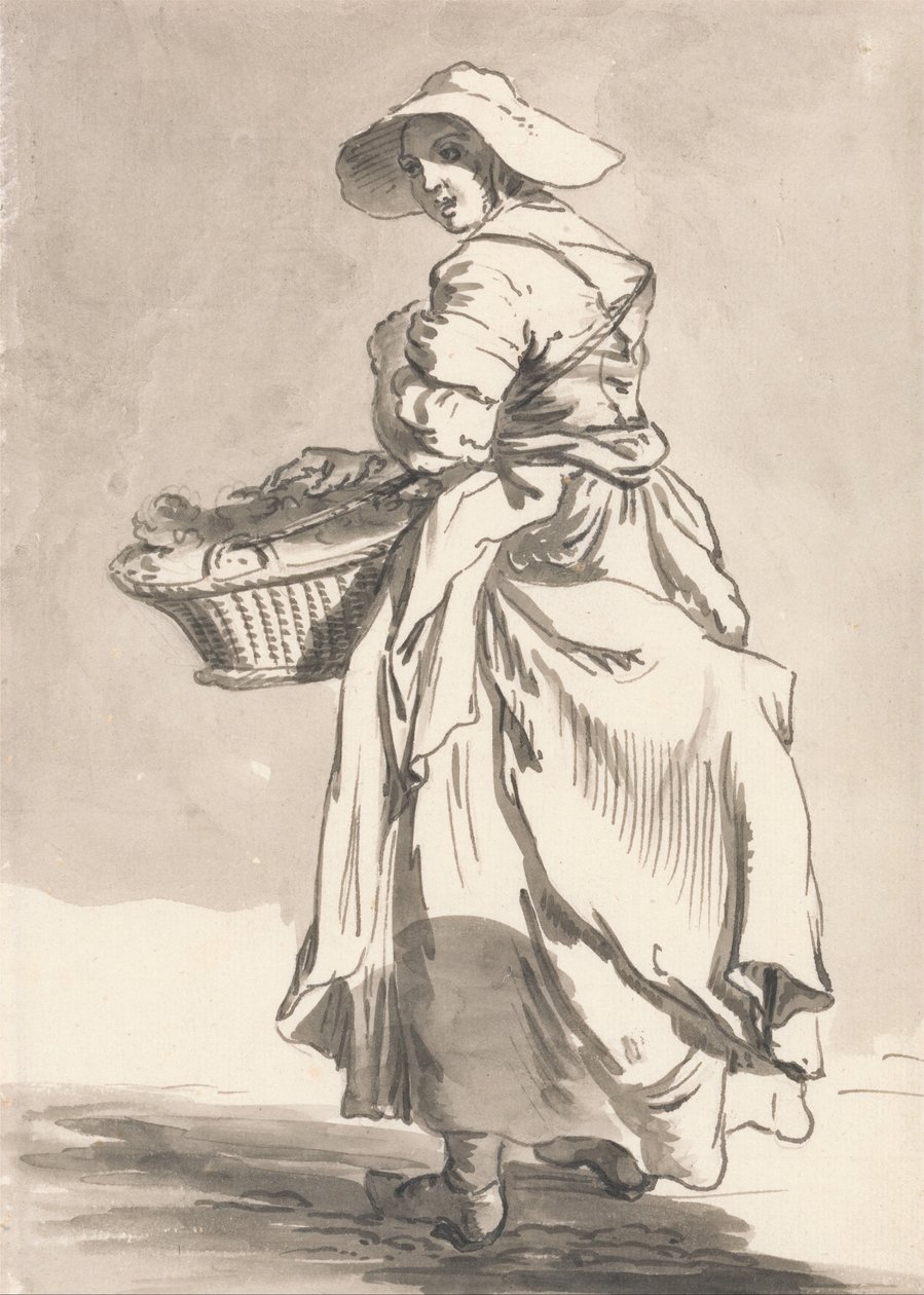 Londyn Cries- Kwiaty autorstwa Paul Sandby
