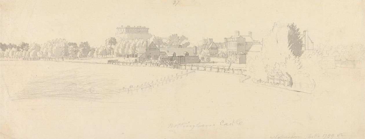 Zamek Nottingham autorstwa Paul Sandby