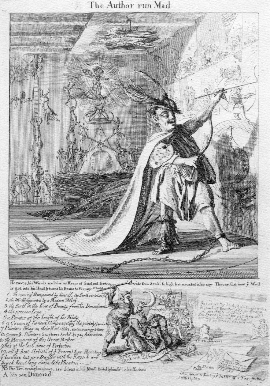 Autor oszalał, 1755 autorstwa Paul Sandby