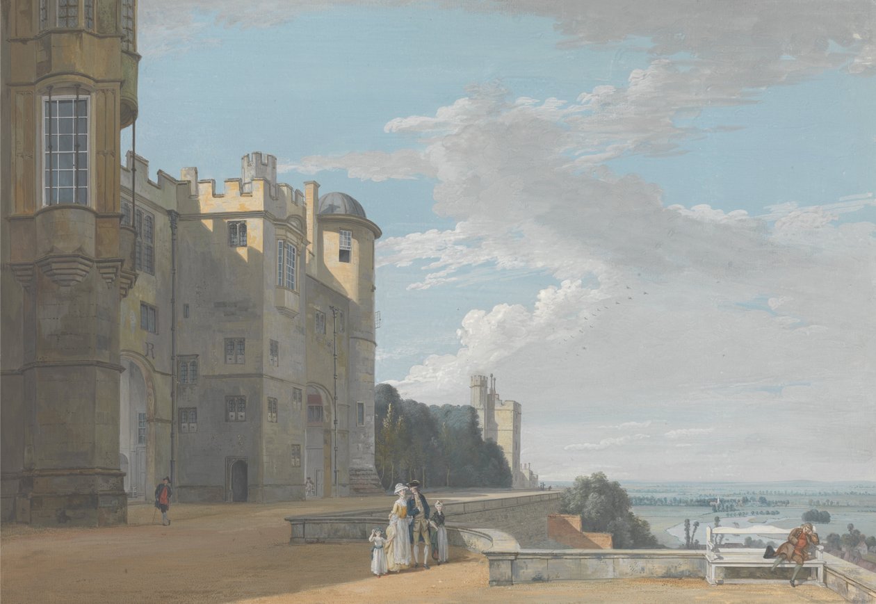 Taras Północny, Zamek Windsor, Patrząc na Zachód autorstwa Paul Sandby