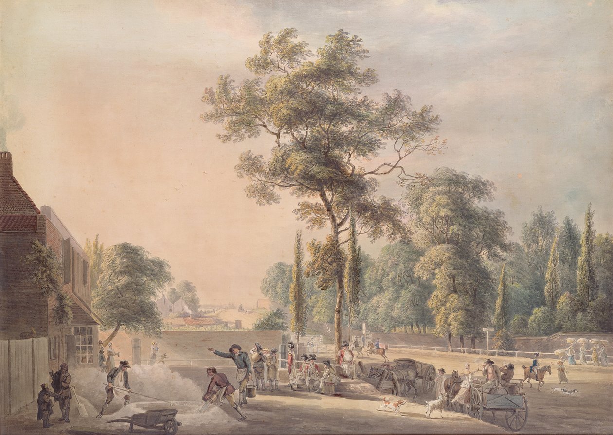 Stary łabędź, Bayswater autorstwa Paul Sandby