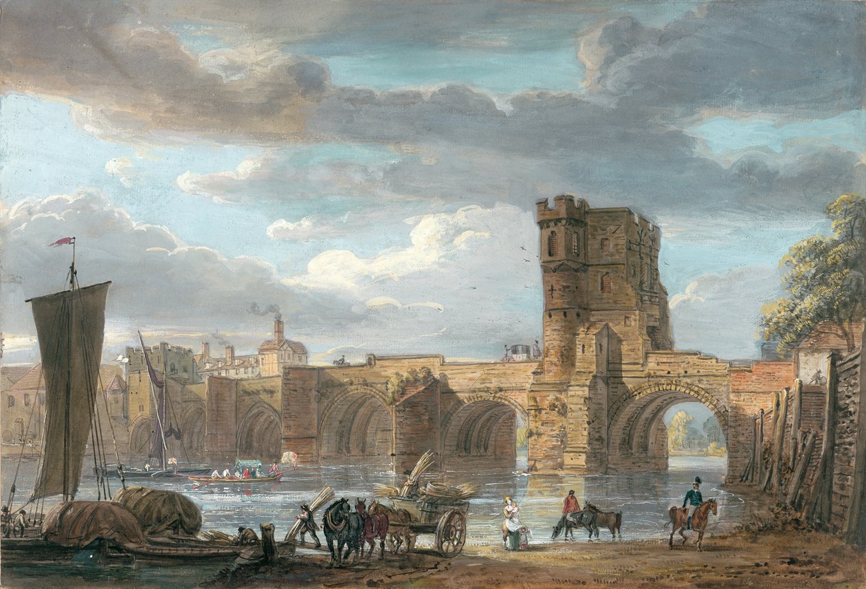 Stary most walijski, Shrewsbury autorstwa Paul Sandby