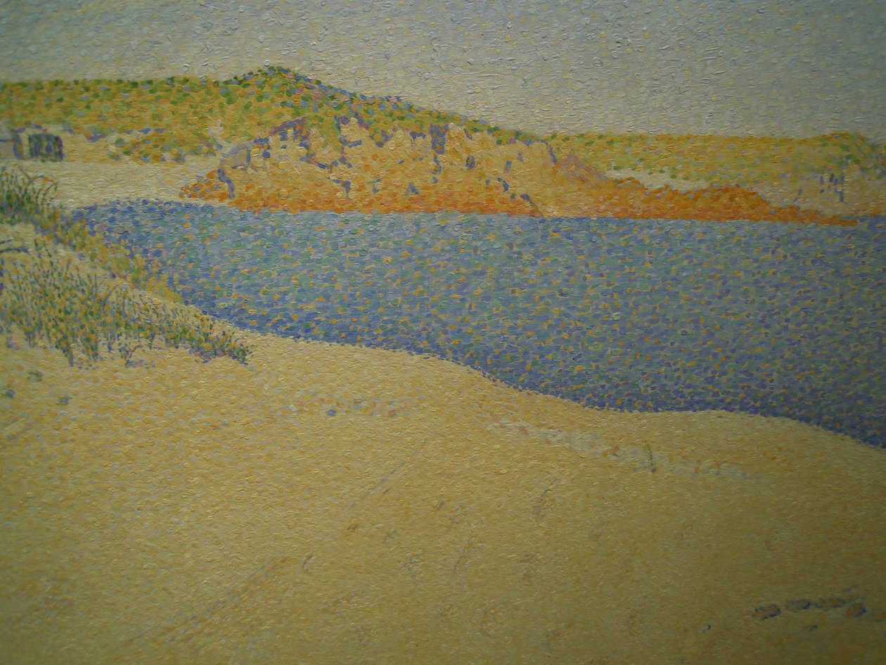 Plaża w Saint-Briac By Paul Signac zbliżenie fragmentu: . -. .n autorstwa Paul Signac