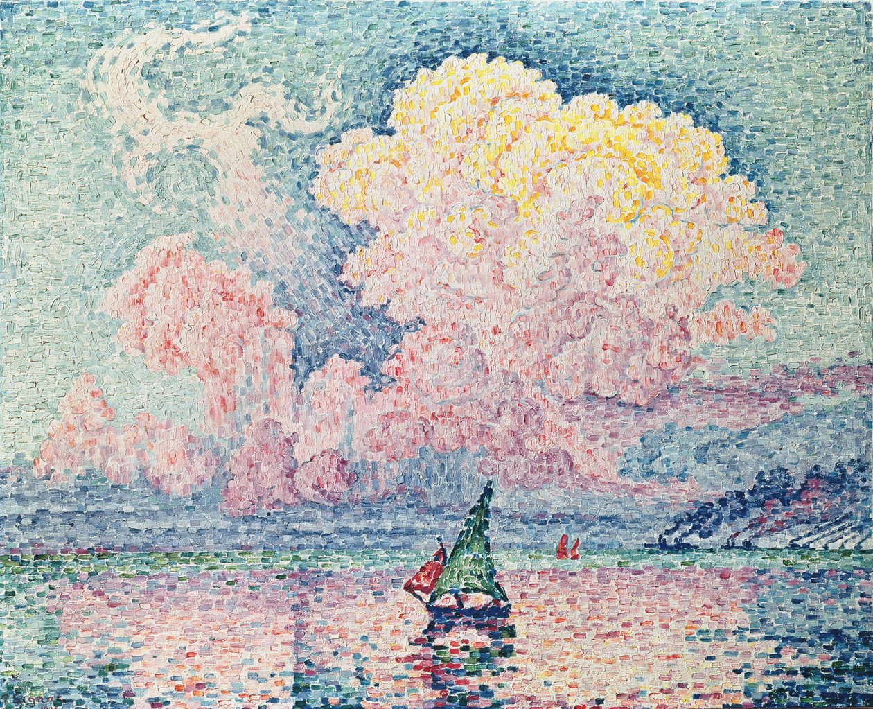 Antibes, Różowa Chmura, 1916 autorstwa Paul Signac