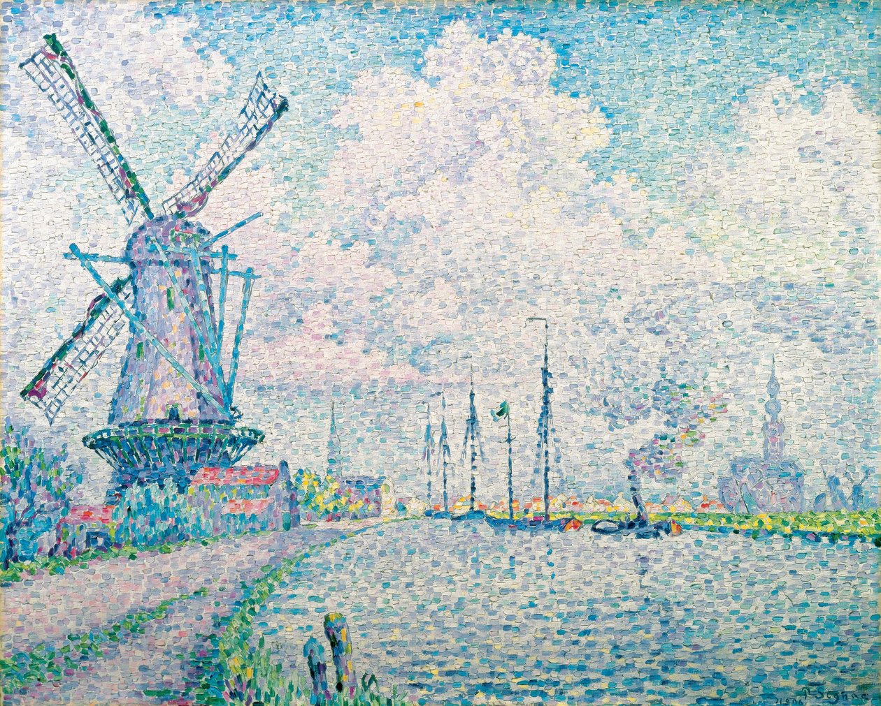 Kanał Overschie autorstwa Paul Signac