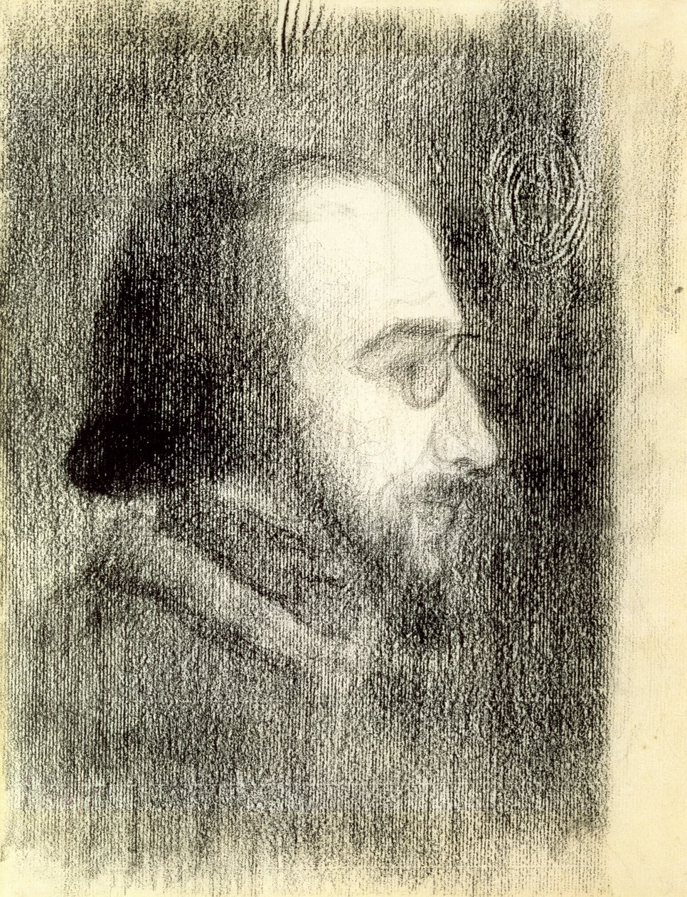 Erik Satie (1866-1925) ok.1886 (kredka na papierze) autorstwa Paul Signac