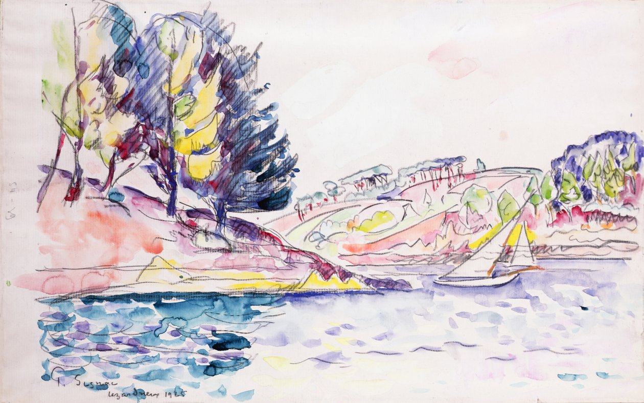 Lezardrieux, 1925 (wc na papierze) autorstwa Paul Signac