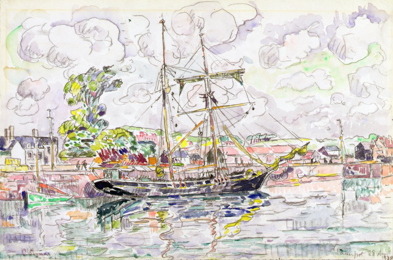 Paimpol, 1930 (wc z ołówkiem na papierze) autorstwa Paul Signac