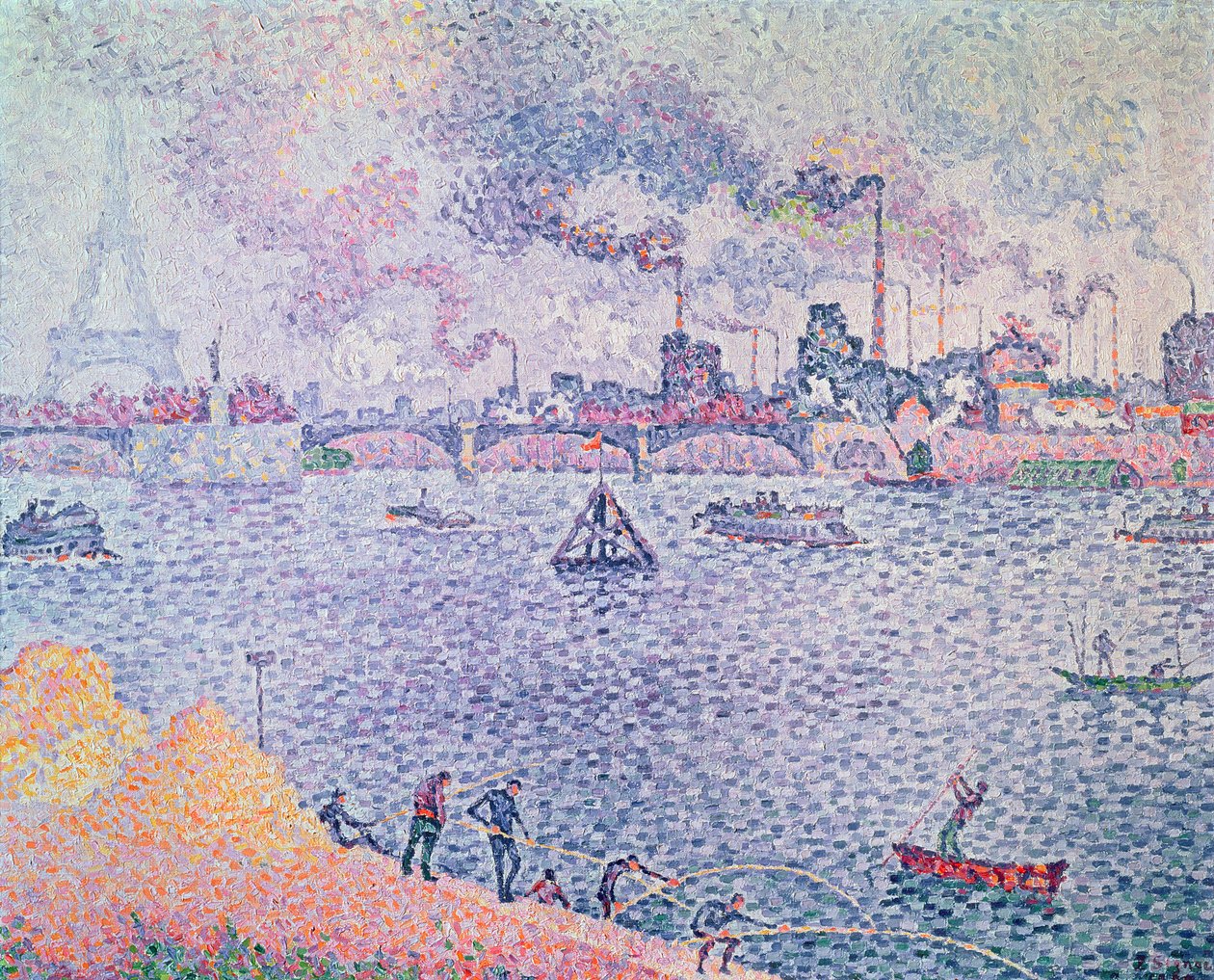 Sekwana, Grenelle, 1899 autorstwa Paul Signac