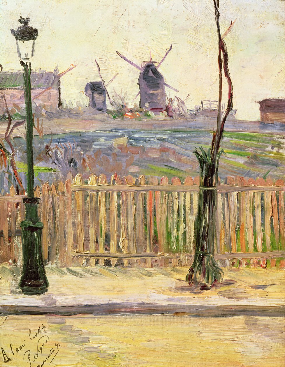 Wiatraki na Montmartre, 1884 autorstwa Paul Signac