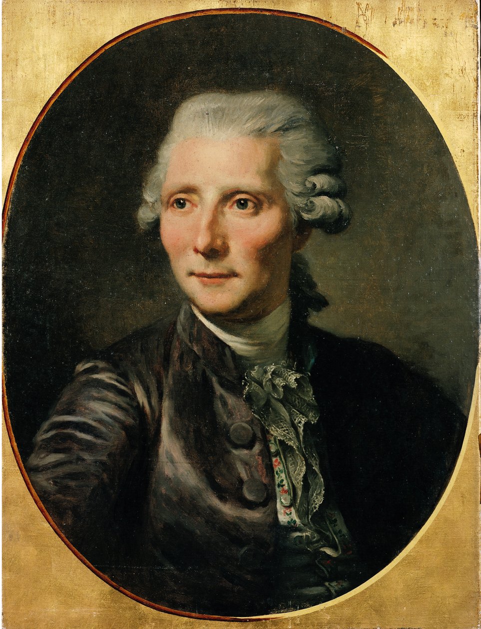 Portret Pierre Augustin Caron de Beaumarchais (1732-99) według obrazu Jeana Baptiste Greuze autorstwa Paul Soyer