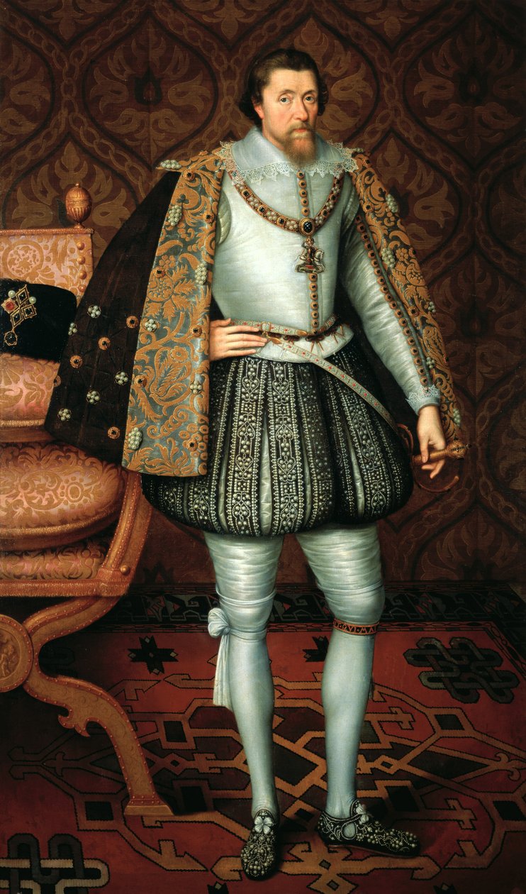 Król Anglii Jakub I (1566-1625) autorstwa Paul van Somer
