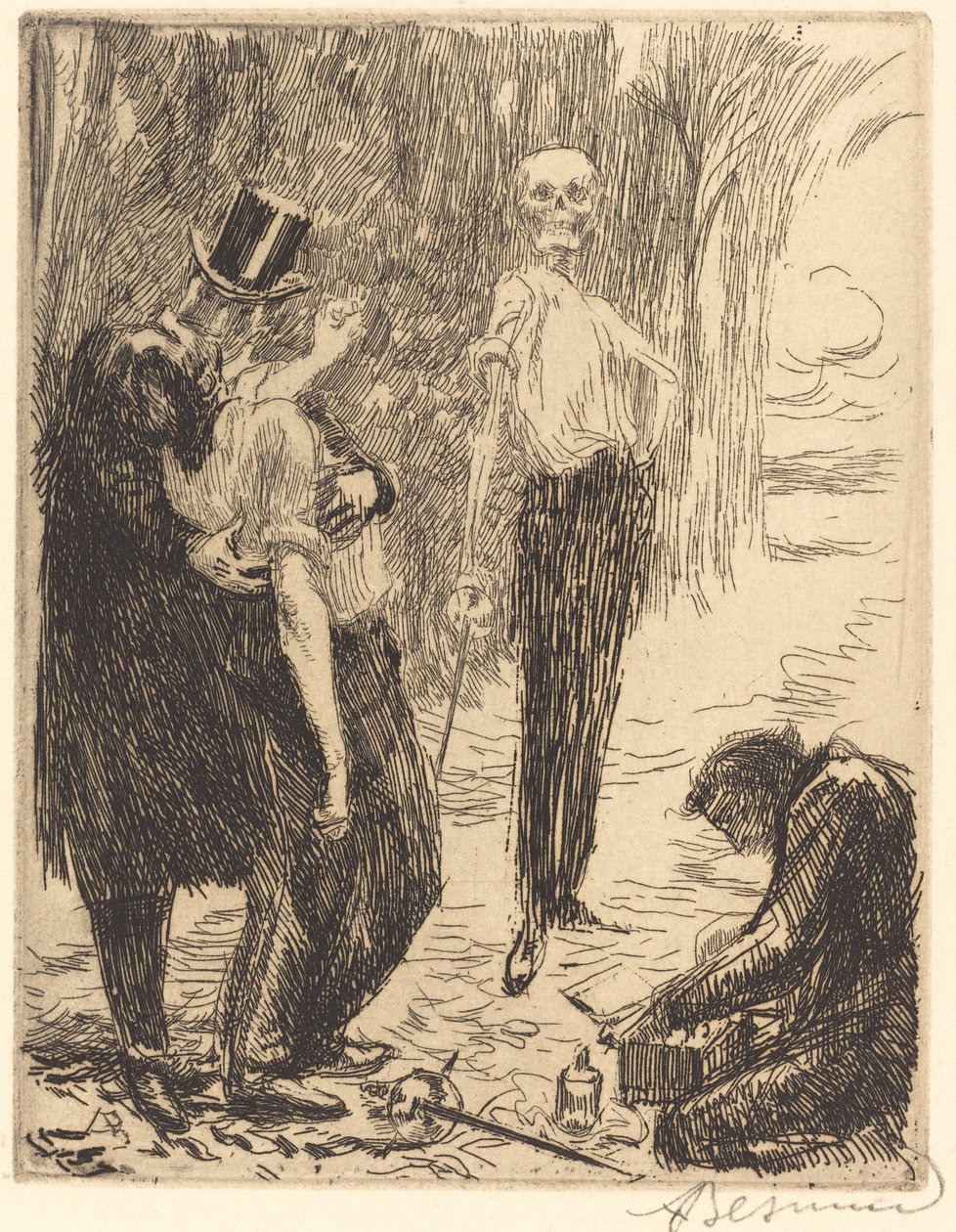 Pojedynek Le pojedynek, 1900. autorstwa Paul Albert Besnard