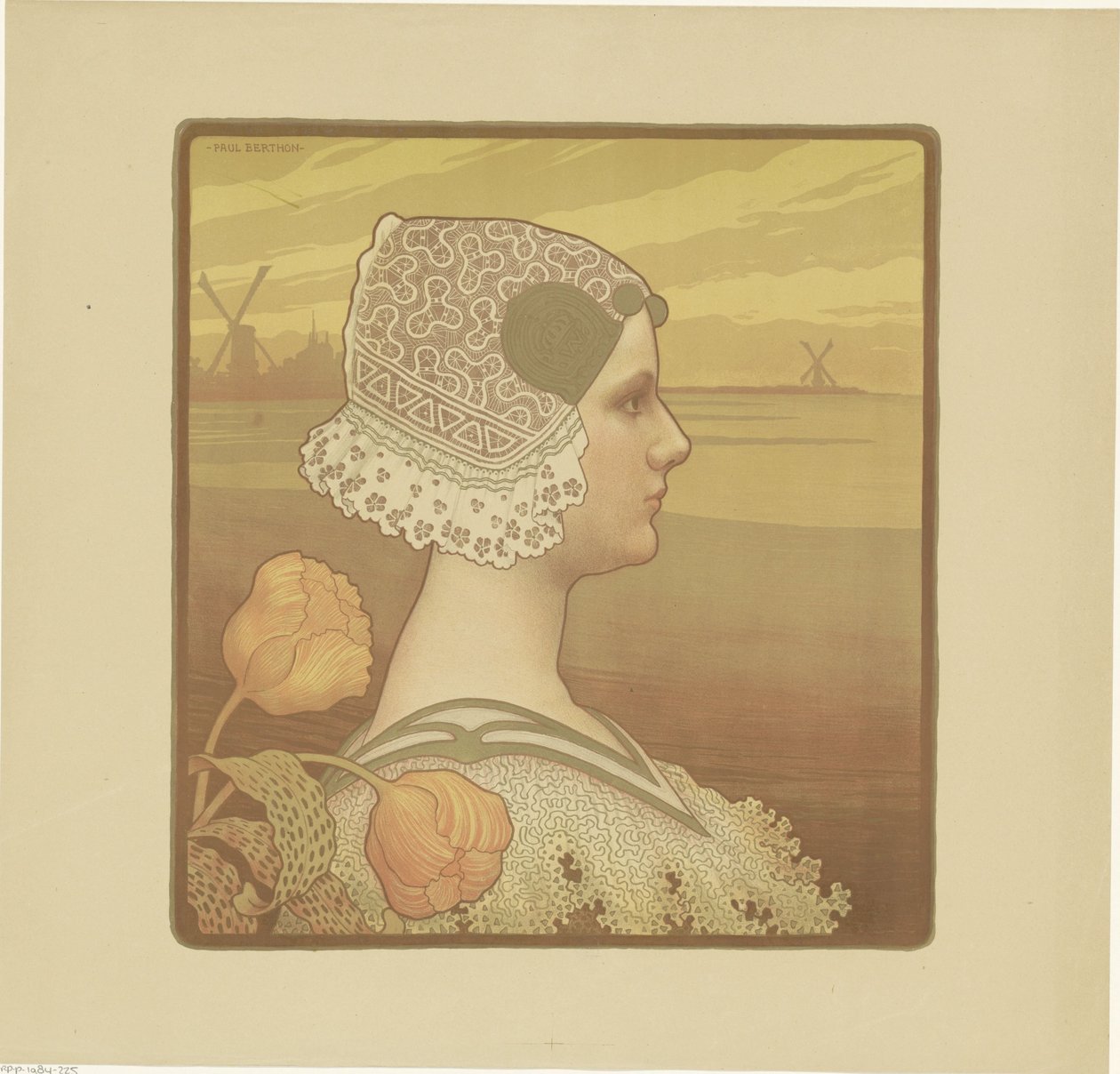 Portret Wilhelminy, królowej Holandii autorstwa Paul Berthon