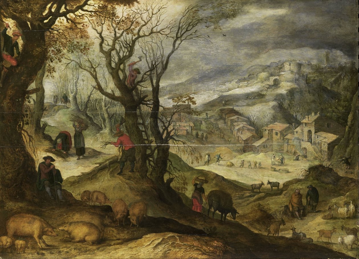 Zimowy krajobraz autorstwa Paul Bril (copy after)