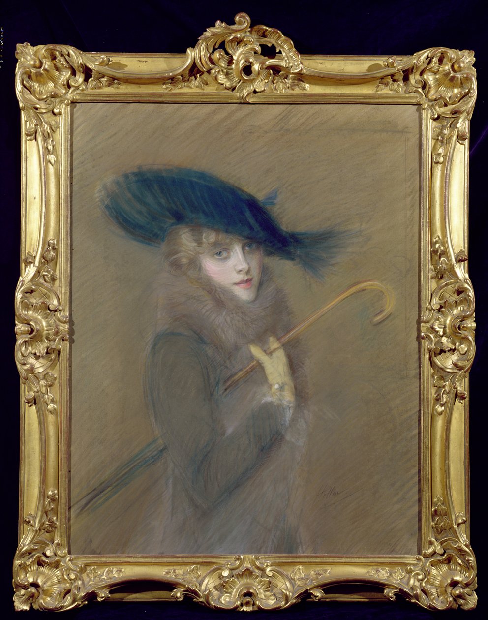 Elegancka dama (pastel na papierze) autorstwa Paul Cesar Helleu