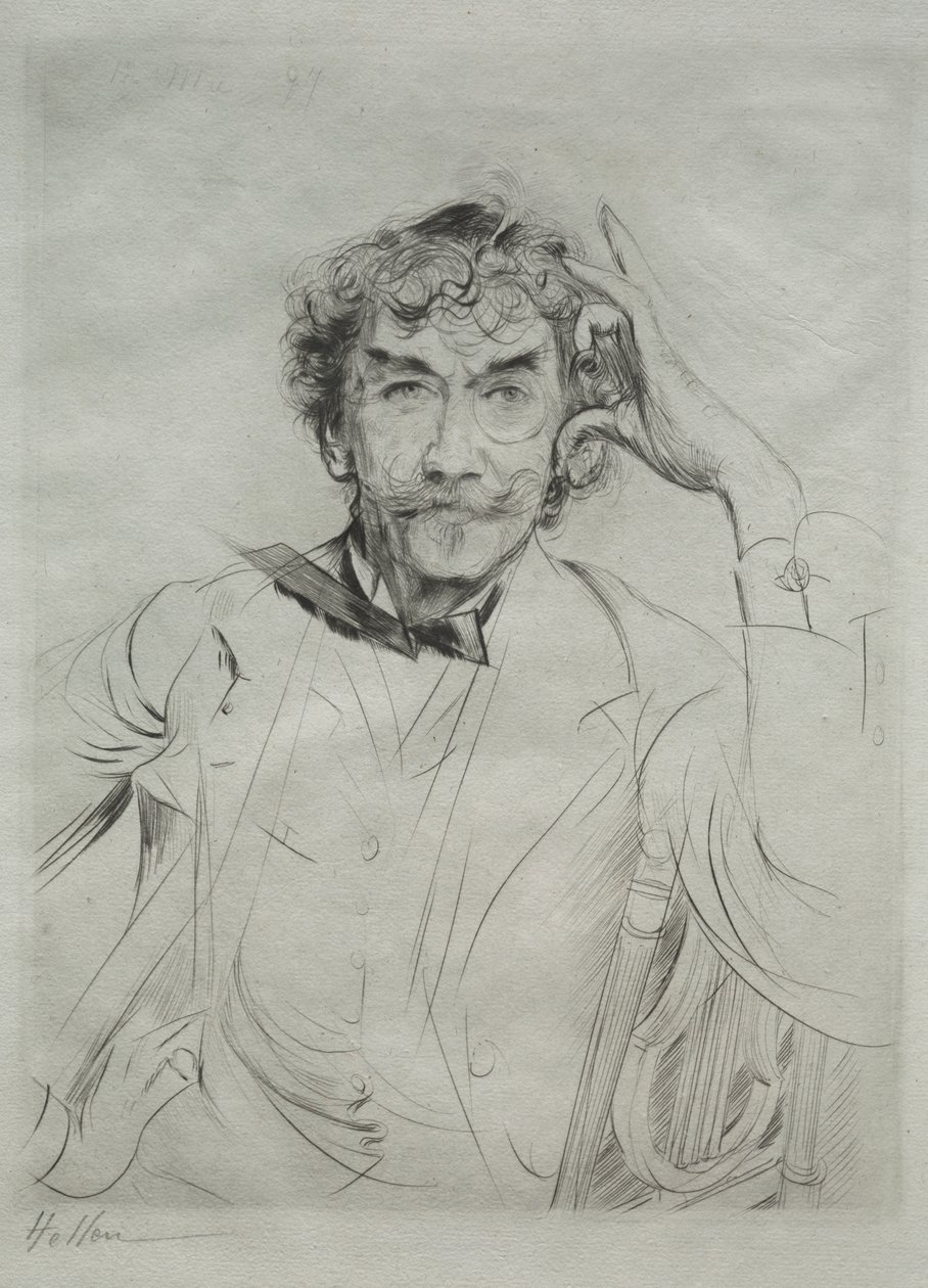 James MacNeill Whistler autorstwa Paul Cesar Helleu